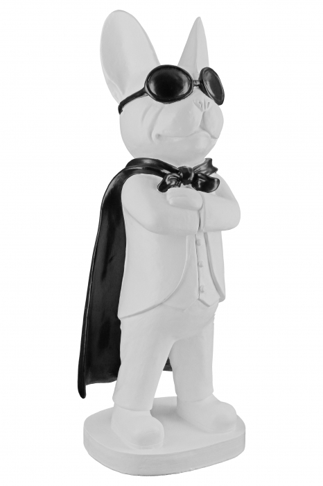 Decoratiune Hero Dog, Rasina, Alb/Negru, 12.5x34x10 cm [3]