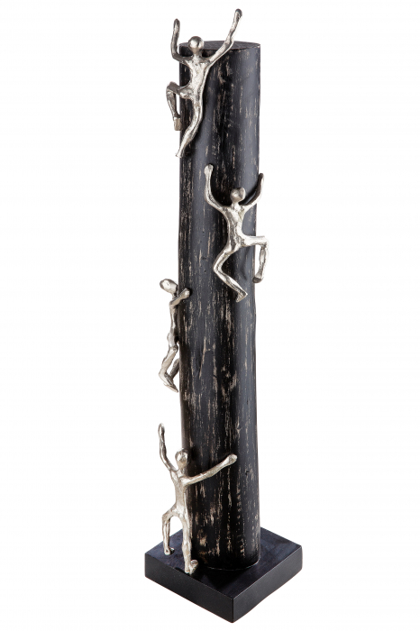 Decoratiune High Up, Aluminiu/Lemn, Negru/Argintiu, 13x74x13 cm [3]