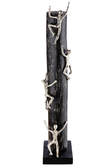 Decoratiune High Up, Aluminiu/Lemn, Negru/Argintiu, 13x74x13 cm [4]