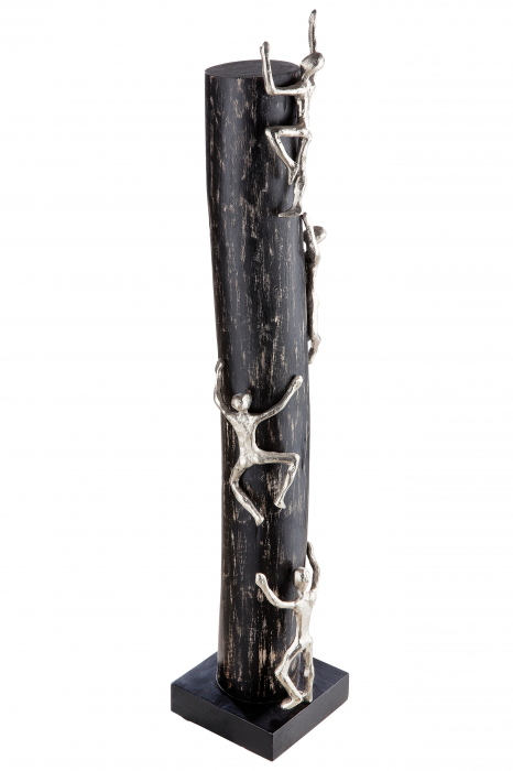 Decoratiune High Up, Aluminiu/Lemn, Negru/Argintiu, 13x74x13 cm [2]