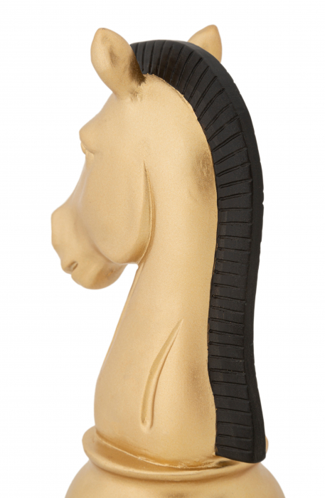 Decoratiune Horse, Rasina, Auriu/Negru, 19x10.5x8.5 cm [3]