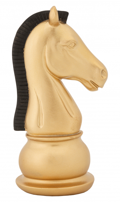 Decoratiune Horse, Rasina, Auriu/Negru, 19x10.5x8.5 cm [7]
