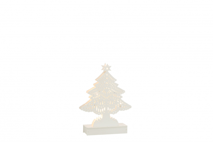 Decoratiune LED, Lemn, Alb , 15x4x23 cm [2]