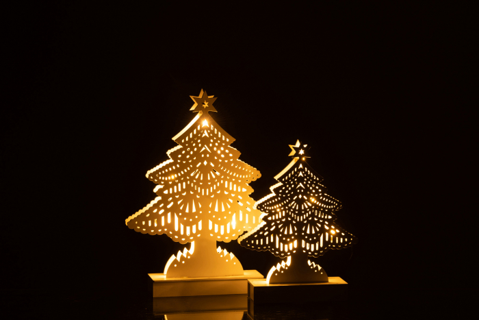 Decoratiune LED, Lemn, Alb , 19x5x28 cm [6]
