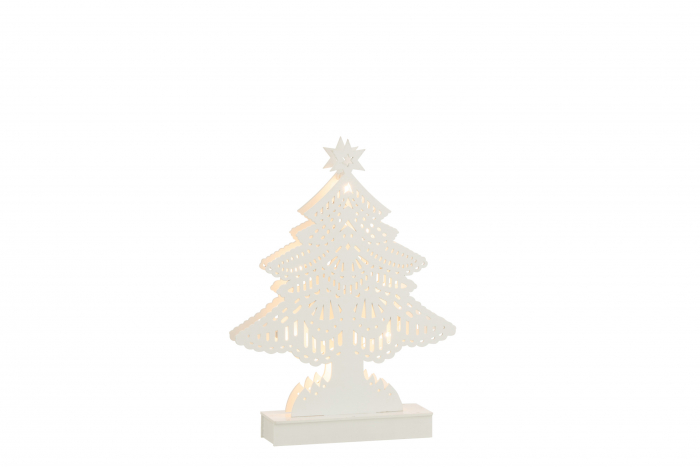 Decoratiune LED, Lemn, Alb , 19x5x28 cm [2]
