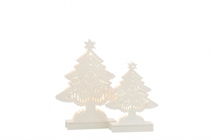 Decoratiune LED, Lemn, Alb , 19x5x28 cm [5]