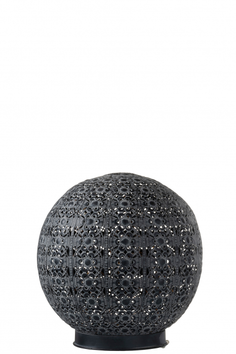 Decoratiune LED, Metal, Negru, 29x29x29 cm