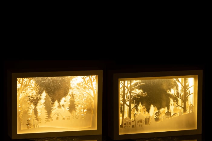 Decoratiune LED, Plastic , Argintiu, 30x6.7x21.5 cm [3]