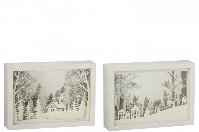 Decoratiune LED, Plastic , Argintiu, 30x6.7x21.5 cm [2]