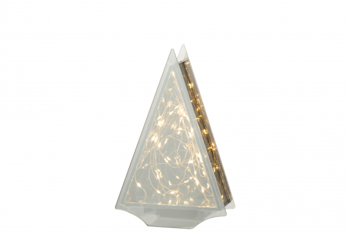 Decoratiune LED, Sticla, Auriu, 15x6x25 cm