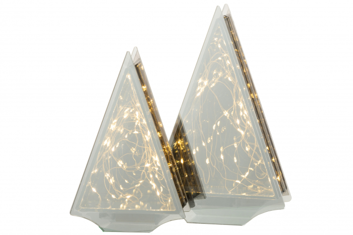 Decoratiune LED, Sticla, Auriu, 18.5x6x30 cm [4]