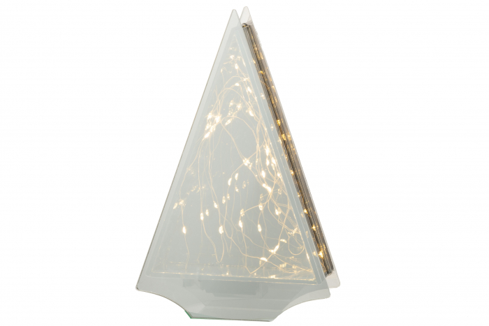 Decoratiune LED, Sticla, Auriu, 18.5x6x30 cm