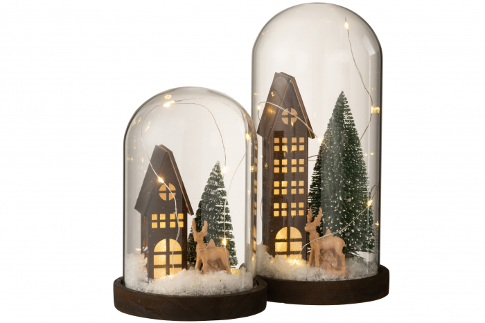 Decoratiune LED, Sticla, Maro, 14x14x27 cm [5]