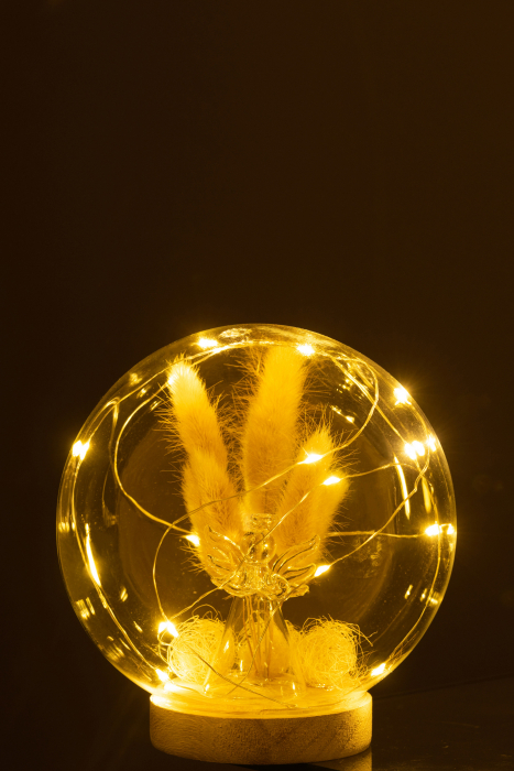 Decoratiune LED, Sticla, Natural, 15x15x16 cm [3]