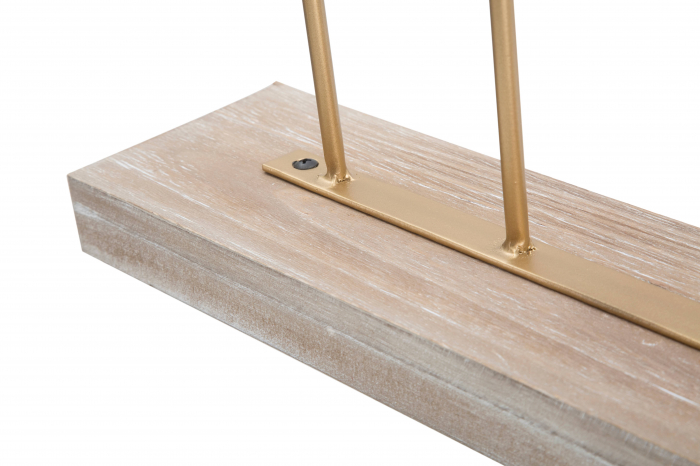 Decoratiune Long Leaf, Fier/MDF, Auriu, 57,5x47x10 cm [2]