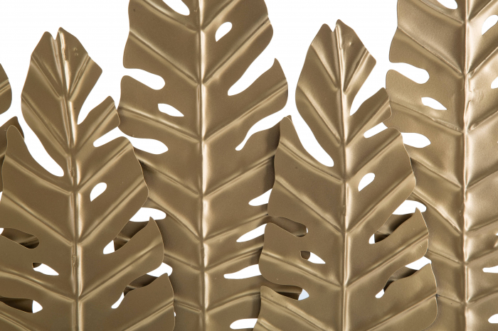 Decoratiune Long Leaf, Fier/MDF, Auriu, 57,5x47x10 cm [4]
