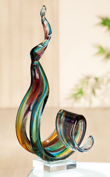 Decoratiune Marea, sticla, multicolor, 18x42x18 cm GILDE