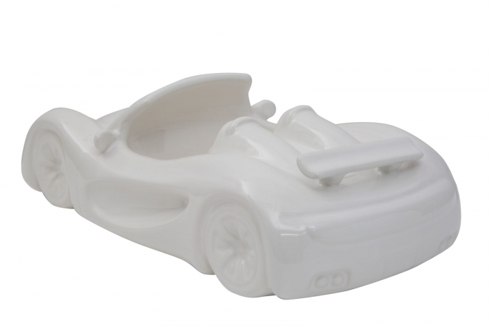 Decoratiune masina, ceramica, alb, 31.5X14.5X9 cm [3]