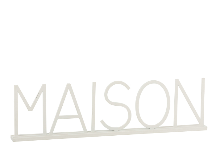 Decoratiune, Metal, Alb, 81.5x5x22 cm [1]