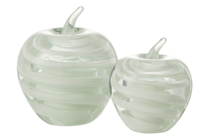 Decoratiune paperweight, Sticla, Alb, 10x10x12 [2]