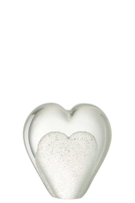 Decoratiune paperweight, Sticla, Alb, 9x4x10 [2]