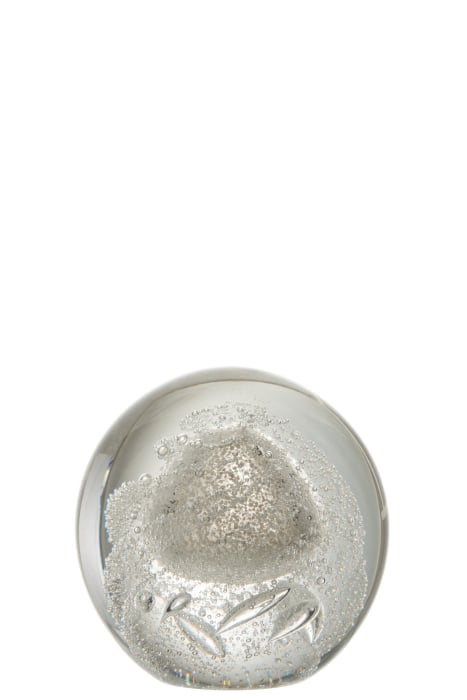 Decoratiune paperweight, Sticla, Argintiu, 12x12x11.5 cm [1]