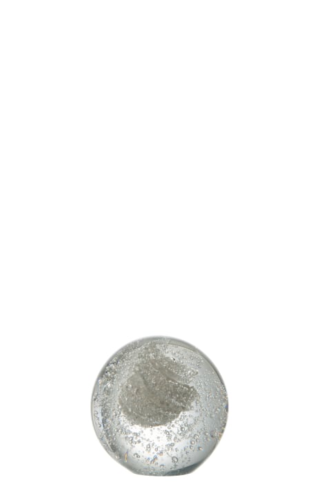 Decoratiune paperweight, Sticla, Argintiu, 8.5x8.5x9 cm [1]