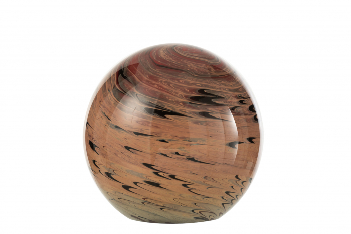 Decoratiune paperweight, Sticla, Maro, 10x10x10 cm