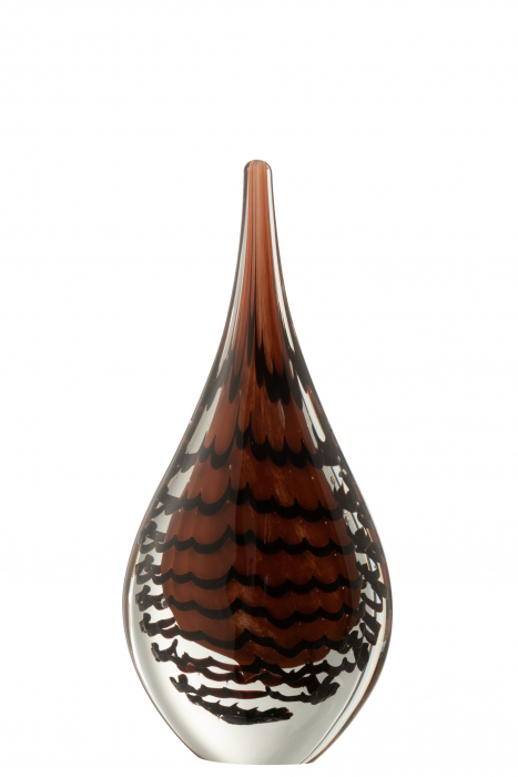 Decoratiune paperweight, Sticla, Maro, 10x5x21.5 cm