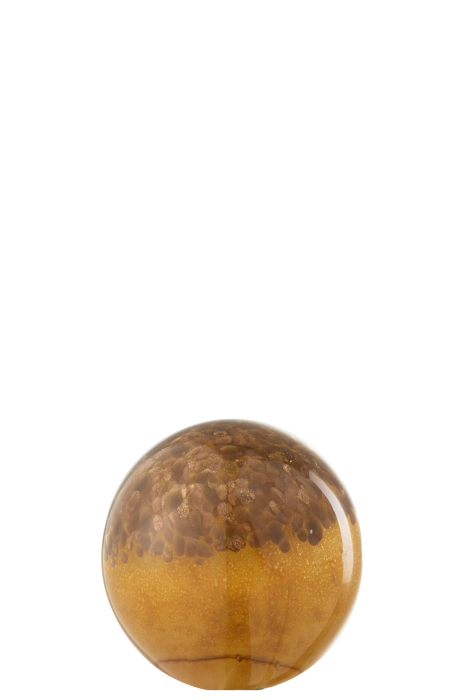 Decoratiune paperweight, Sticla, Maro, 8x8x8 [1]