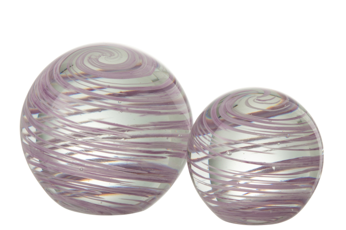 Decoratiune paperweight, Sticla, Mov, 10x10x10 [2]