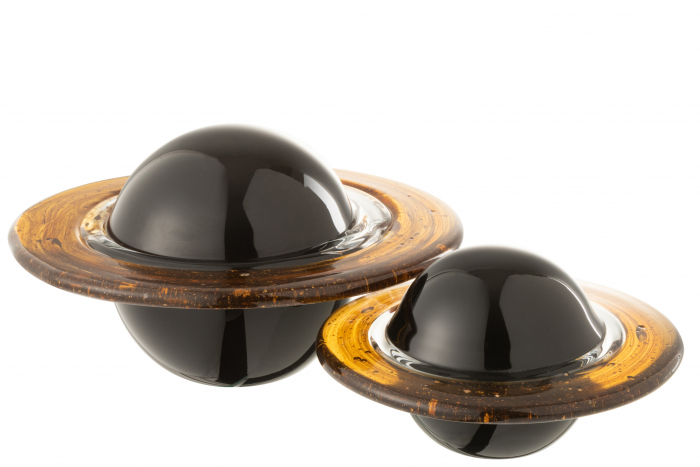 Decoratiune paperweight, Sticla, Portocaliu, 18x18x11 cm [2]