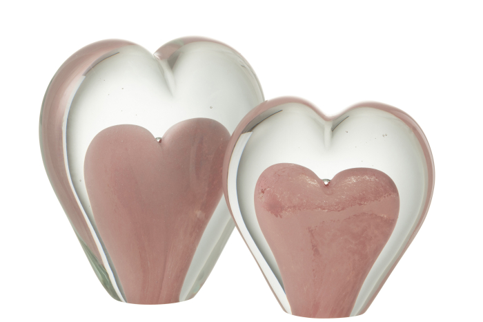 Decoratiune paperweight, Sticla, Roz, 10.5x5x11.5 [2]