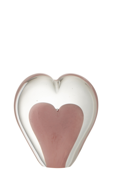 Decoratiune paperweight, Sticla, Roz, 10.5x5x11.5 [1]