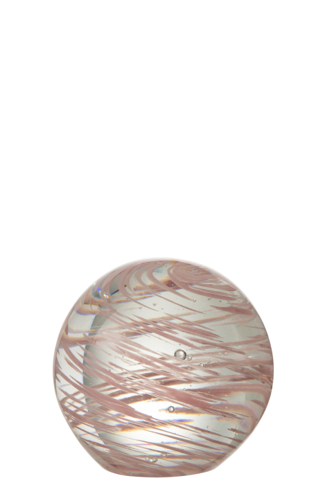 Decoratiune paperweight, Sticla, Roz, 10x10x10 [1]