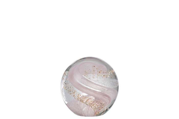 Decoratiune paperweight, Sticla, Roz, 8x8x8 [1]
