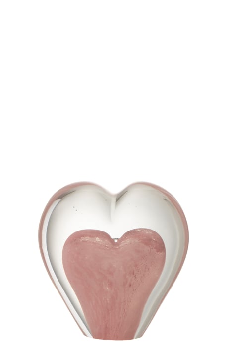 Decoratiune paperweight, Sticla, Roz, 9.5x4.5x10 [1]