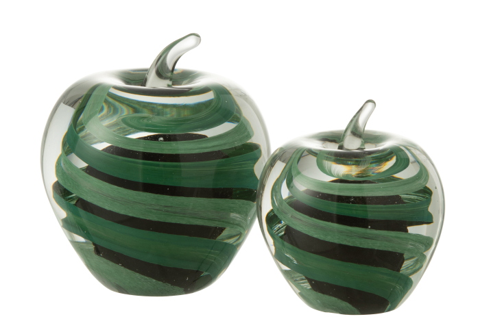 Decoratiune paperweight, Sticla, Verde, 10x10x12 [3]