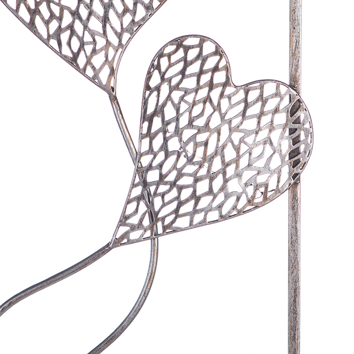 Decoratiune pentru perete 2 Purley Hearts,argintiu, 30x50 cm [3]