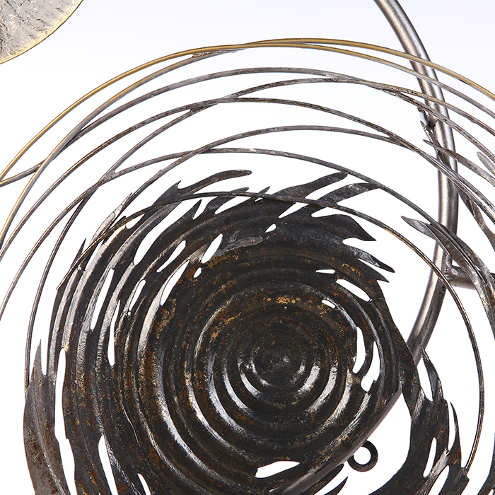 Decoratiune pentru perete Banks, argintiu/ gri/ negru, 83x58x8 [4]