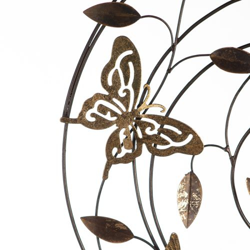 Decoratiune pentru perete Farfalle, gri/maro/ auriu, 50 cm [3]