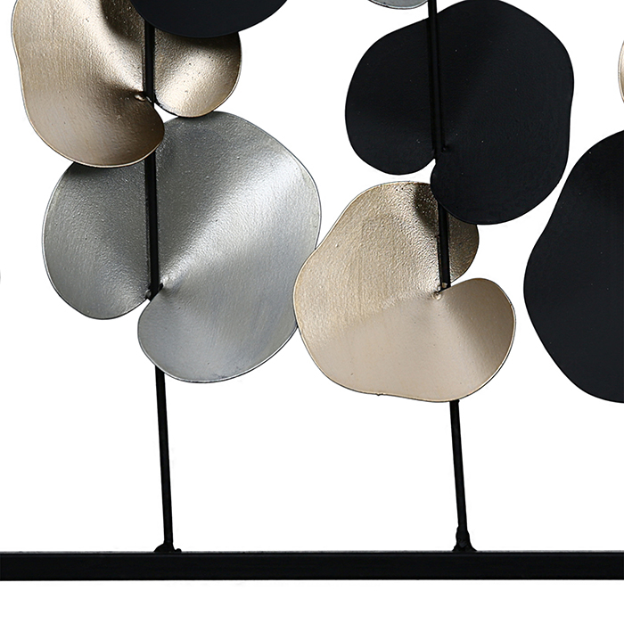Decoratiune pentru perete Vines, metalic, negru/auriu/argintiu,66x102x4 [4]