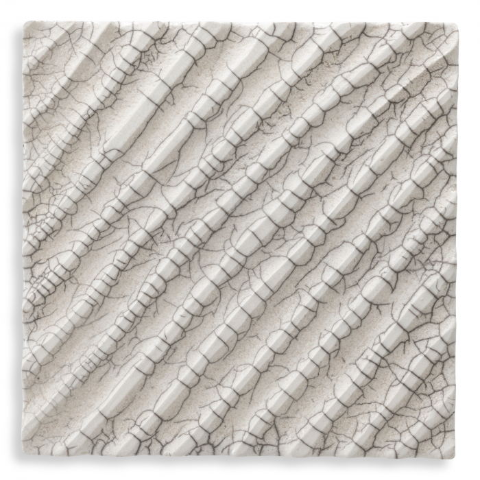 Decoratiune perete, Division, raku ceramica crapata alb, Dims: L. 30 | W. 5 | H. 30  (CM) [2]