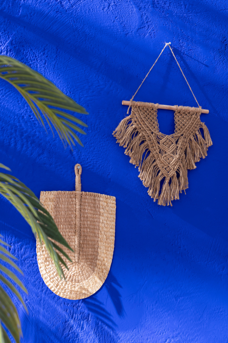 Decoratiune perete, Fibre naturale, Natural, 37x1x60 [1]