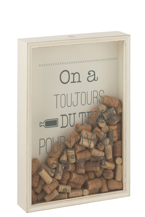 Decoratiune perete, Lemn, Alb, 50x35x8 [2]