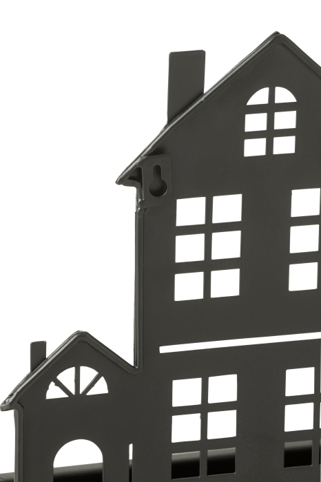 Decoratiune perete, Metal , Negru, 30x8x36 [2]