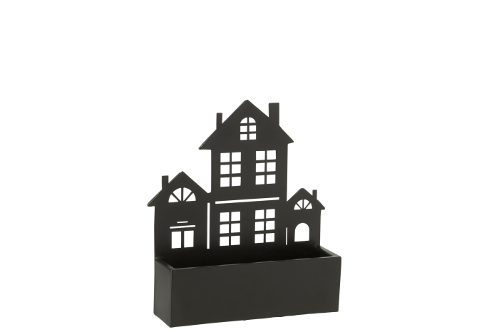 Decoratiune perete, Metal , Negru, 30x8x36 [1]