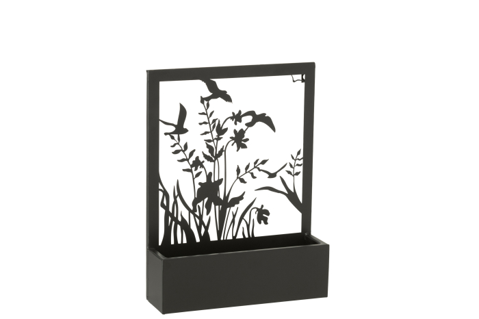 Decoratiune perete, Metal , Negru, 31x8.5x41 [1]