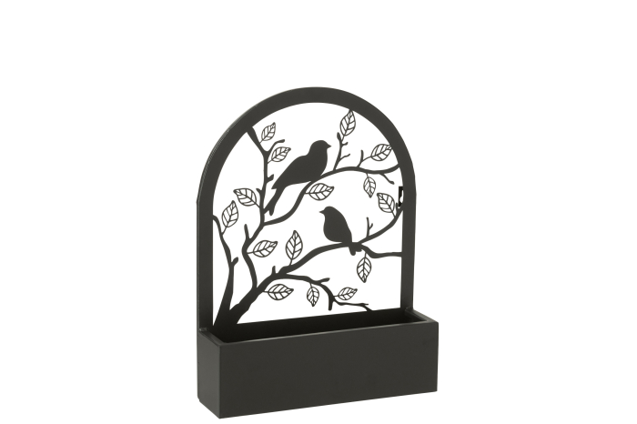 Decoratiune perete, Metal , Negru, 31x8.5x41 [1]
