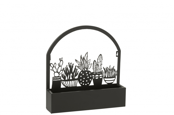 Decoratiune perete, Metal , Negru, 38x11x40 [3]